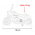Elektrická motorka Chopper Faster - biela